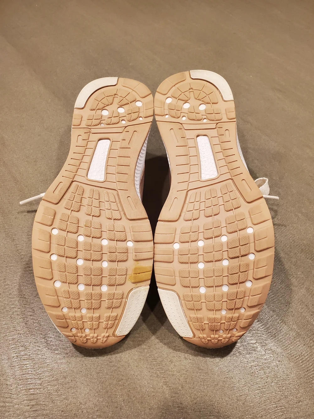 adidas Bounce Women's Light Pink Tan Lace-Up Sneakers - Picture 8 of 10